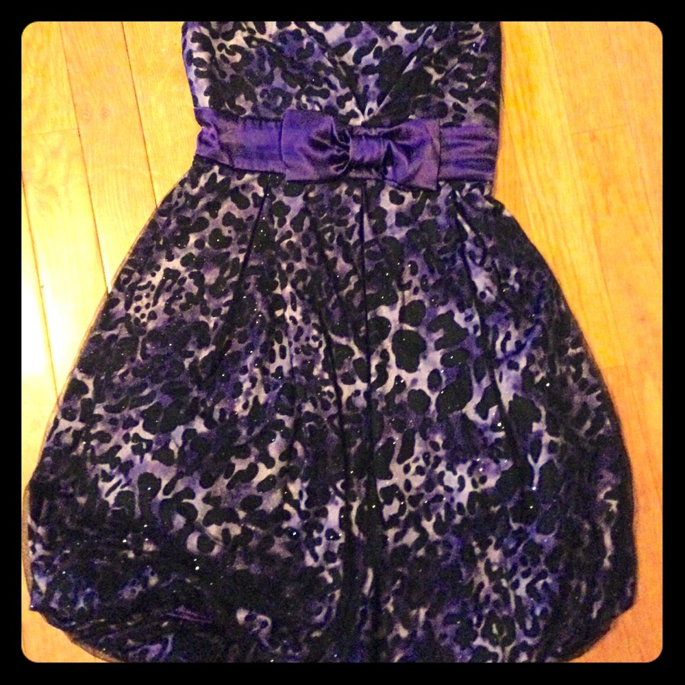 Gorgeous black and purple girls' fancy dress.